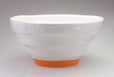 White Bowl with Orange Base