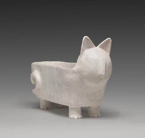 White Cat Planter 2