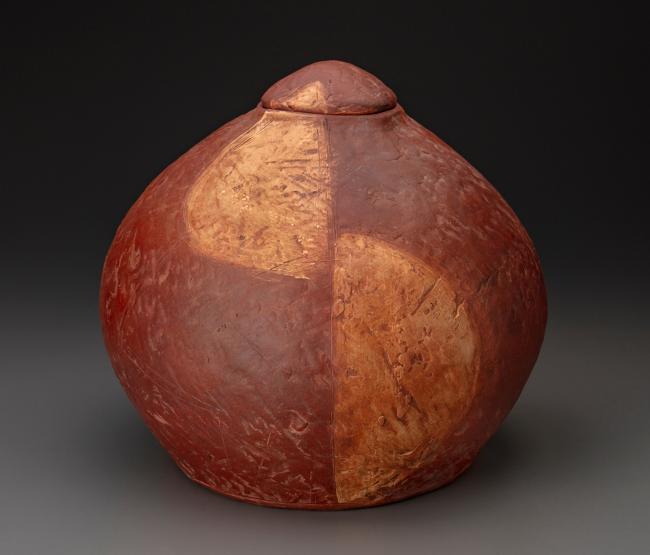 Red and White Jar