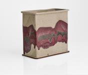 Utensil Holder in Red and White